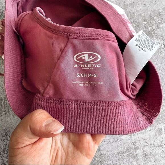 Athletic Works Purple and White Floral Racerback Sports Bra Size Small - Picture 4 of 6